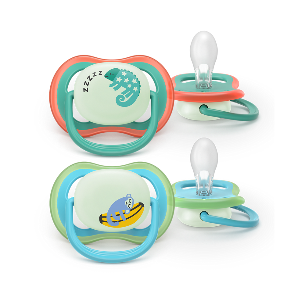 Philips Avent Pacifier Ultra Air NightTime SCF376/28, 6-18 м., 2 броя