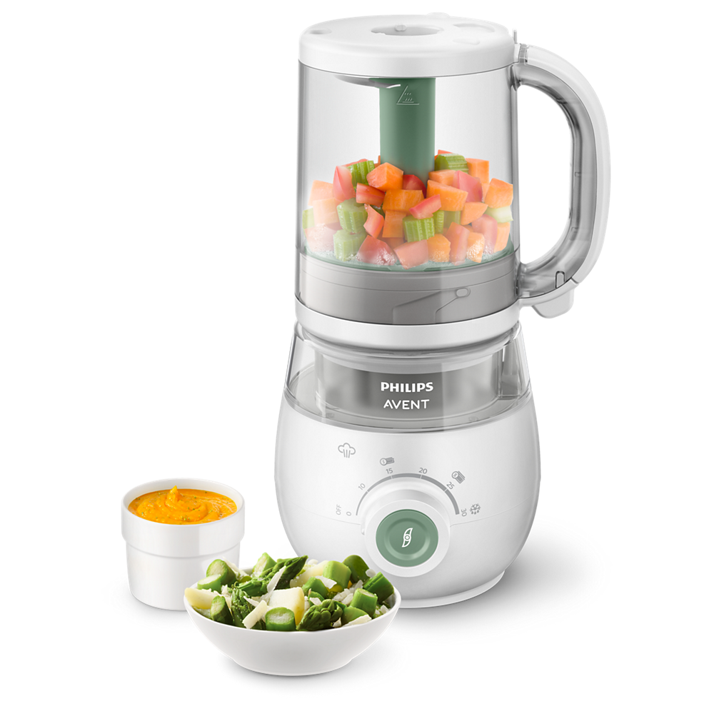 Пасатор с функция за готвене на пара „4 в 1“ Philips Avent Premium SCF885/01