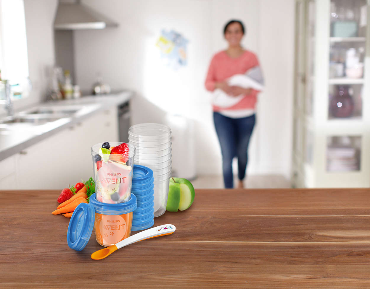 Чашки за съхраняване на храна Philips Avent, 10 броя SCF721/20
