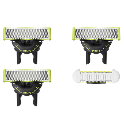 Пакет: 3x 360 + 1x ножче SkinProtect за Philips OneBlade QP949/50