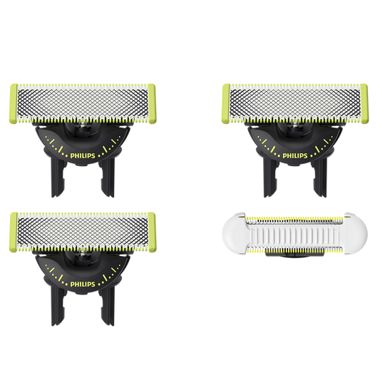 Пакет: 3x 360 + 1x ножче SkinProtect за Philips OneBlade QP949/50