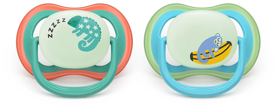 Philips Avent Pacifier Ultra Air NightTime SCF376/28, 6-18 м., 2 броя