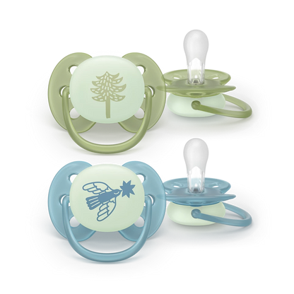 Philips Avent Pacifier Ultra Soft NightTime SCF094/05, 18+ м., 2 броя
