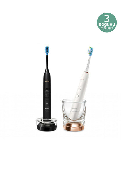 Звукова четка за зъби Philips Sonicare DiamondClean 9000, черна и бяла, 1+1 HX9914/57