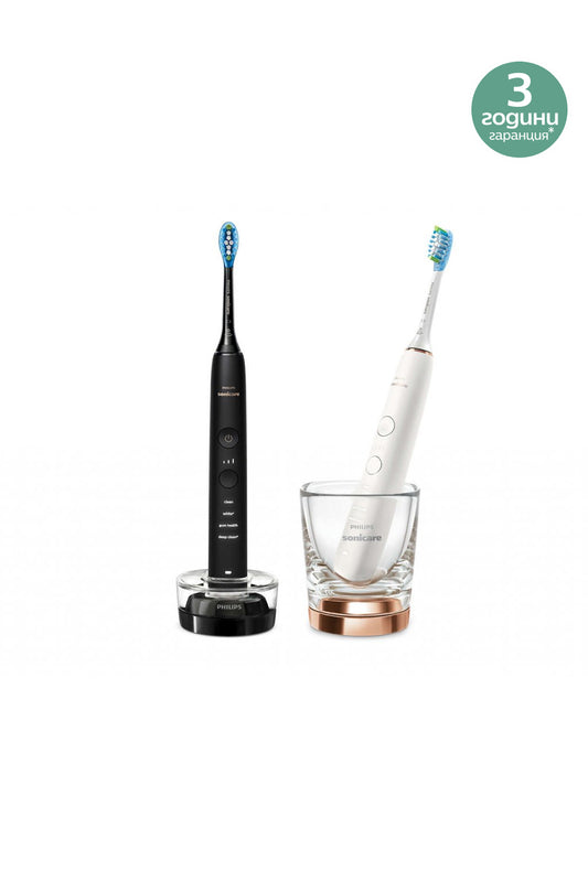 Звукова четка за зъби Philips Sonicare DiamondClean 9000, черна и бяла, 1+1 HX9914/57