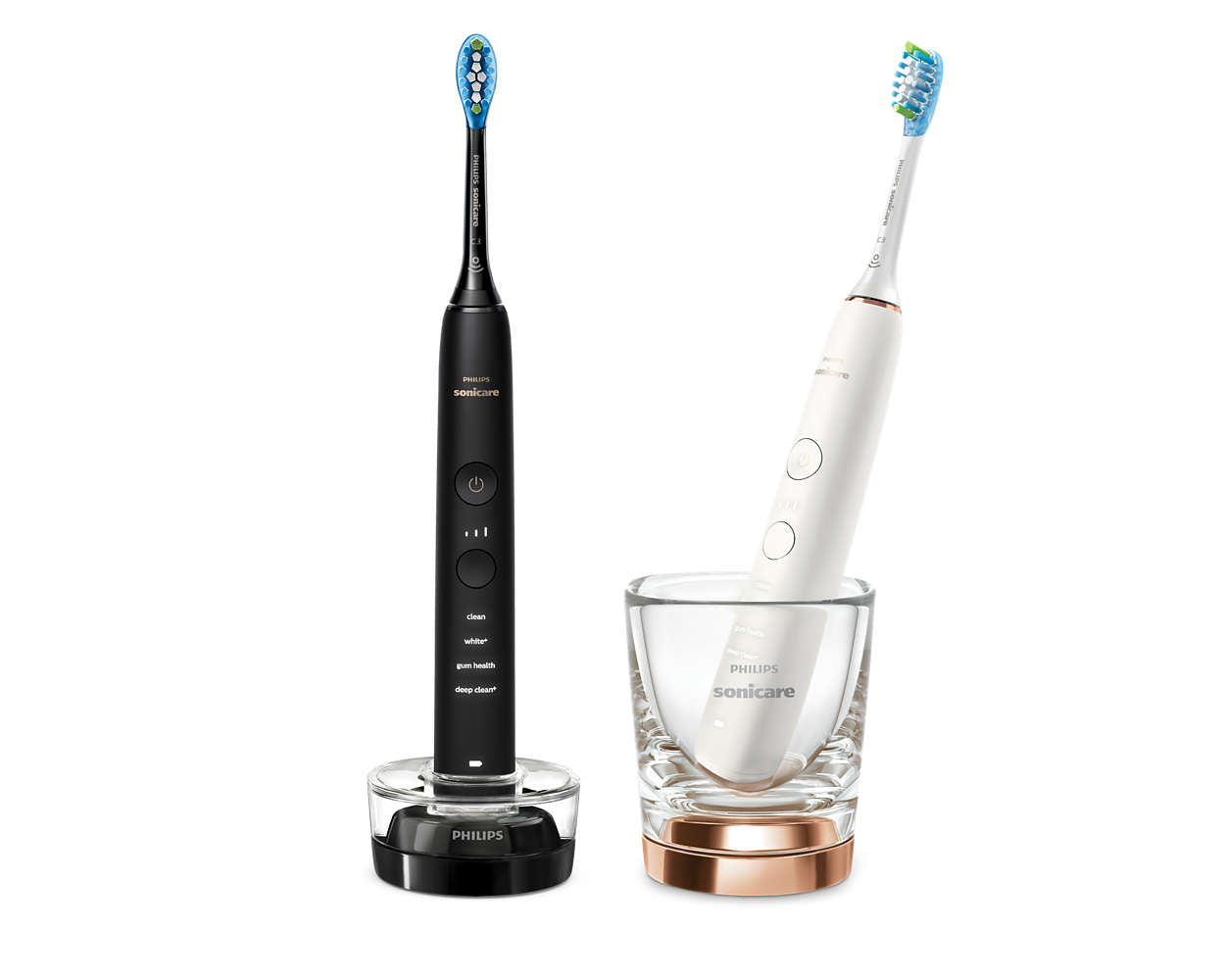 Звукова четка за зъби Philips Sonicare DiamondClean 9000, черна и бяла, 1+1 HX9914/57