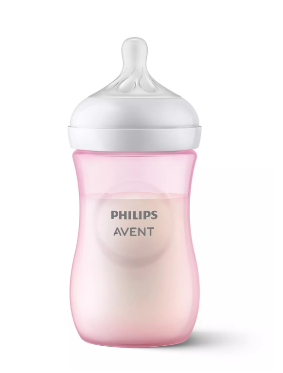 Бебешка бутилка Philips Avent Natural Response, розова SCY903/11