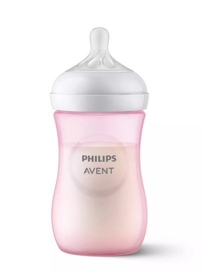 Бебешка бутилка Philips Avent Natural Response, розова SCY903/11