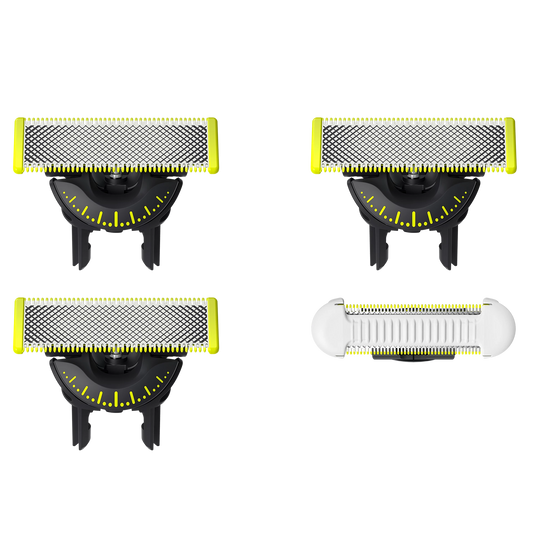 Пакет: 3x 360 + 1x ножче SkinProtect за Philips OneBlade QP949/50