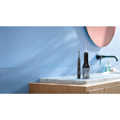 Зъбен душ и звукова четка за зъби и Philips Sonicare DiamondClean 9000, черна HX3886/43