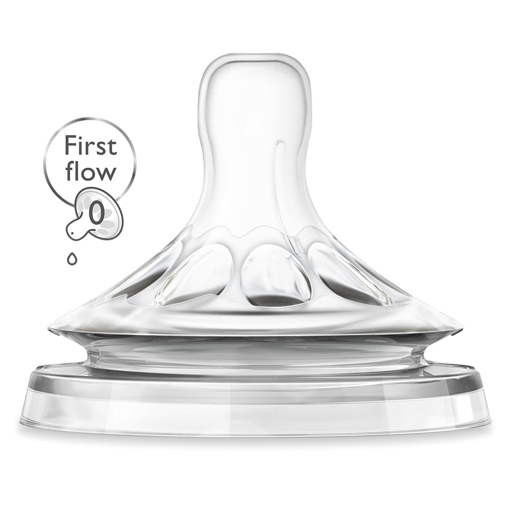 Биберон Philips Avent Natural First Flow SCF657/27, 0м.+, 2 броя