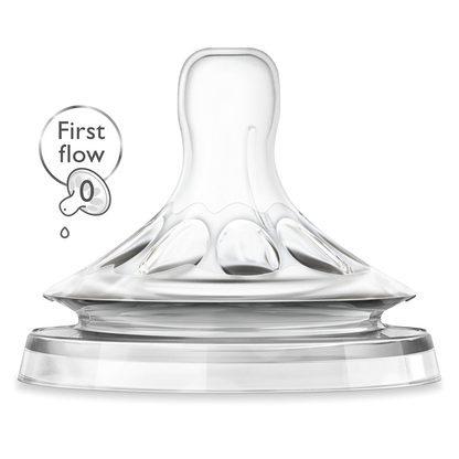 Биберон Philips Avent Natural First Flow SCF657/27, 0м.+, 2 броя