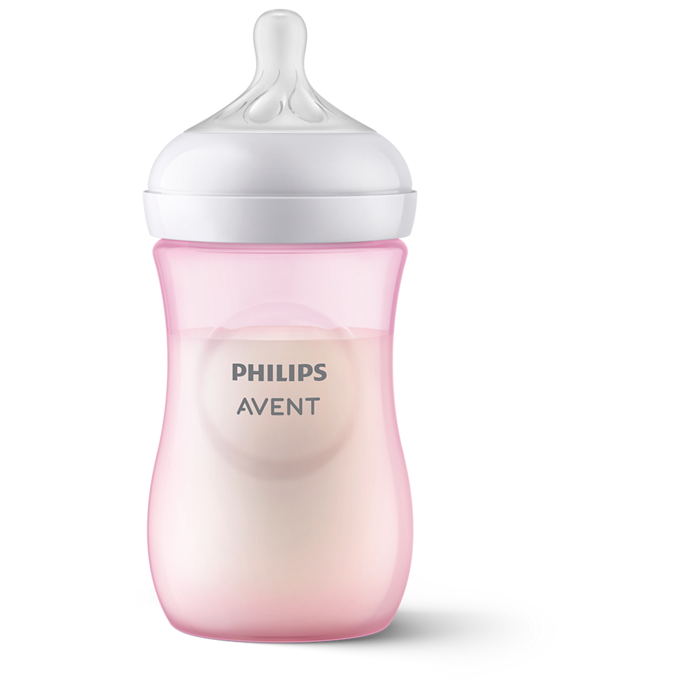 Бебешка бутилка Philips Avent Natural Response, розова SCY903/11