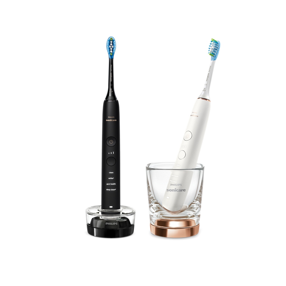 Звукова четка за зъби Philips Sonicare DiamondClean 9000, черна и бяла, 1+1 HX9914/57