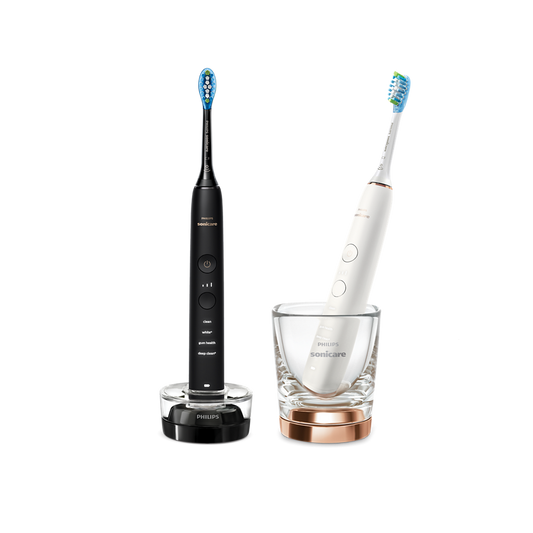 Звукова четка за зъби Philips Sonicare DiamondClean 9000, черна и бяла, 1+1 HX9914/57